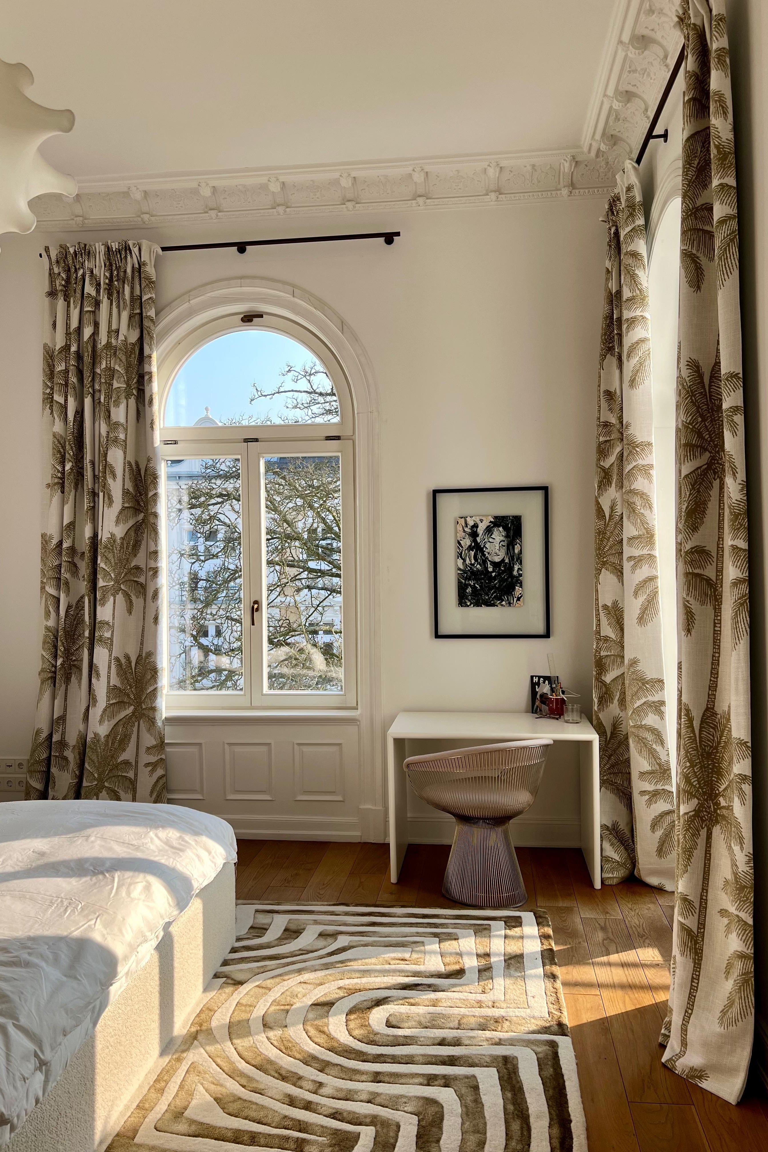 Psychedelic Labyrinth Teppich・Beige